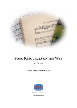 Song Resources on the Web (Apr 2019)