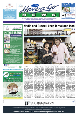 Nadia and Russell Keep It Real and Local in THIS ISSUE
