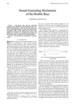 Sound Generating Mechanism of the Double Bass