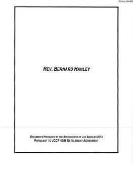 Rev. Bernard Hanley