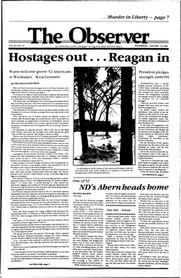 Hostages out • • • Reagan In