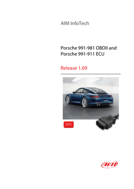 Porsche 991-981 OBDII and Porsche 991-911 ECU