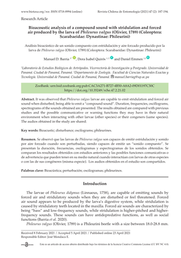 Bioacoustic Analysis of a Compound