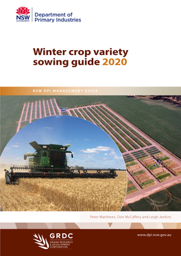 NSW Winter Crop Variety Sowing Guide 2020
