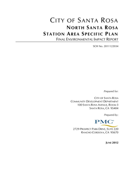 North Santa Rosa Station Area Specific Plan June 2012 Final Environmental Impact Report I