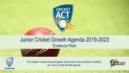 Junior Cricket Growth Agenda 2019-2023 Evidence Pack