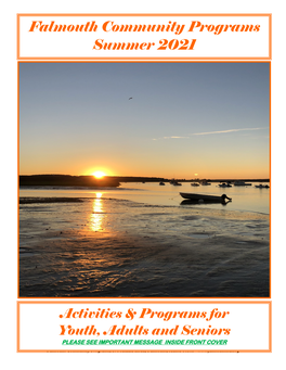 Falmouth Community Programs Summer 2021