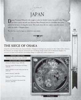 THE SIEGE of OSAKA Joined by Lord Torii Mototada, General Kichiro, Tokugawa’S Loyal General, Prepares to Take Osaka Castle