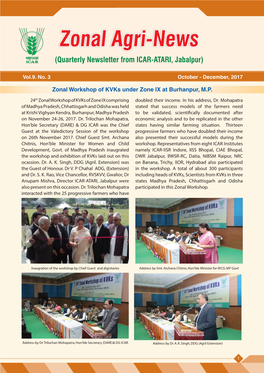 Zonal Workshop of Kvks Under Zone IX at Burhanpur, M.P