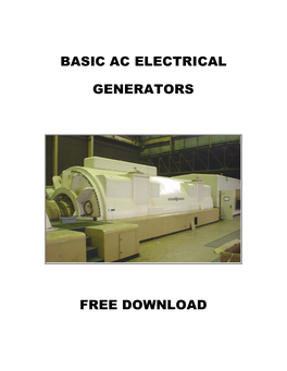 Basic Ac Electrical Generators Free Download