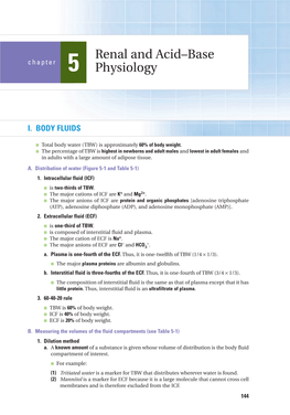 Renal and Acid–Base Physiology 145