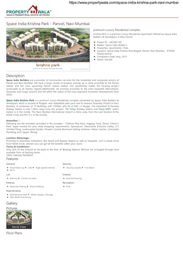 Space India Krishna Park - Panvel, Navi Mumbai Premium Luxury Residential Complex