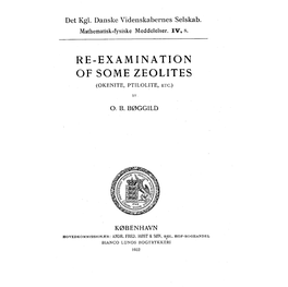 Re-Examination of Some Zeolites