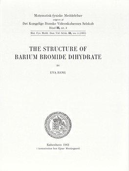 The Structure of Barium Bromide Dihydrate