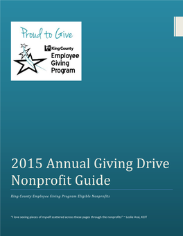 2015 Annual Giving Drive Nonprofit Guide