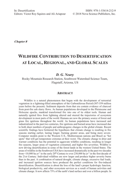 Wildfire Contribution to Desertification at Local, Regional, and Global Scales