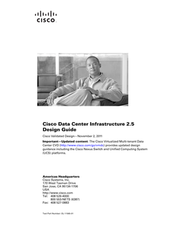 Cisco Data Center Infrastructure 2.5 Design Guide Complete