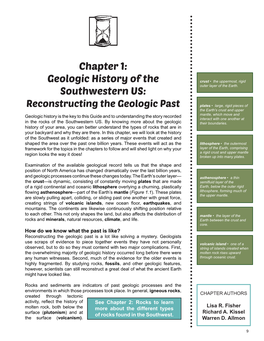 Chapter 1: Geologic History of the Southwestern