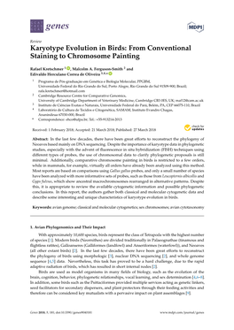 Karyotype Evolution in Birds: from Conventional Staining to Chromosome Painting