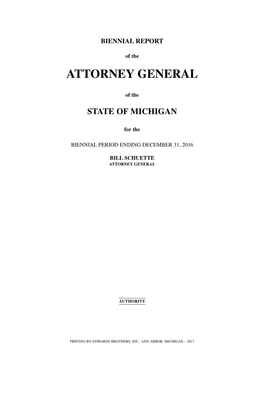 2015-2016 Biennial Report of the Attorney General