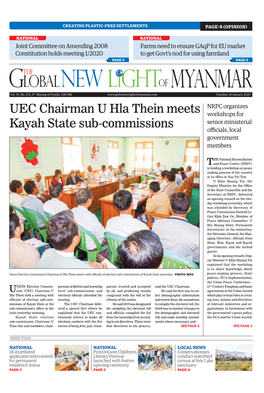 UEC Chairman U Hla Thein Meets Kayah State Sub-Commissions