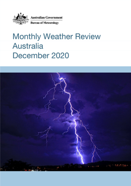 Monthly Weather Review Australia December 2020