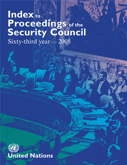 Index to Proceedings of the Security Council, Sixty