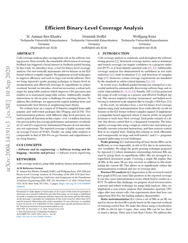 Efficient Binary-Level Coverage Analysis