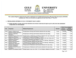 Gulu University Gulu University