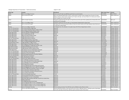 MDOT Traffic Study Summary