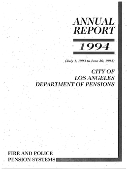 1994 Annual Report July 1, 1993 to June 30, 1994
