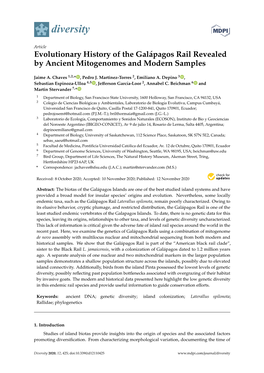 Evolutionary History of the Galápagos Rail Revealed by Ancient Mitogenomes and Modern Samples