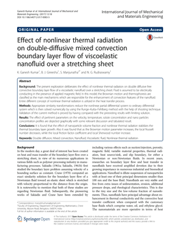 Effect of Nonlinear Thermal Radiation on Double-Diffusive Mixed Convection Boundary Layer Flow of Viscoelastic Nanofluid Over a Stretching Sheet K