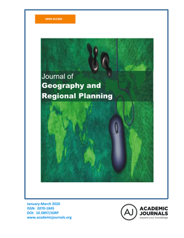 Journal of Geography and Regional Planning