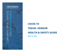 Covid-19 Travel Vendor Health & Safety Guide