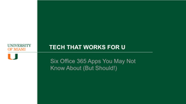 Tech Talk Page