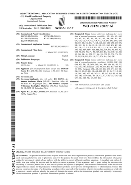 WO 2012/125027 Al 20 September 2012 (20.09.2012) P O P C T