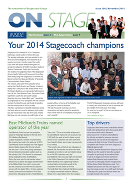 Your 2014 Stagecoach Champions Stagecoach Has Crowned Its 2014 Champions, Following a Record Number of Entries This Year