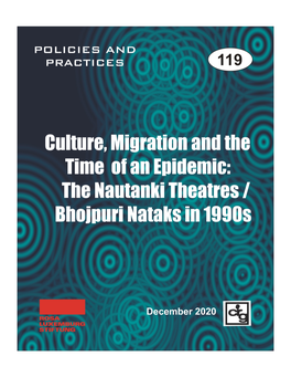 The Nautanki Theatres/ Bhojpuri Nataks in the 1990S Rajat Kanti