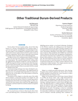 Other Traditional Durum-­Derived Products