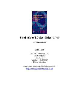 Smalltalk and Object Orientation