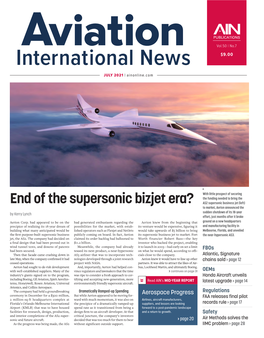 End of the Supersonic Bizjet Era?