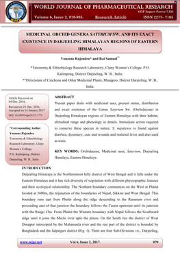 World Journal of Pharmaceutical Research Rajendra Et Al