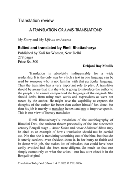 Translation Review