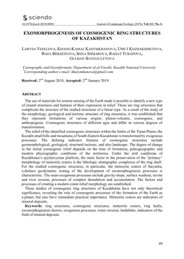 Exomorphogenesis of Cosmogenic Ring Structures of Kazakhstan