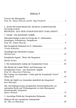 Weichenstellung Für Das 21. Jahrhundert Augenmaß Und Idealismus Für Europa Leni Fischer 359 Agenda 2000 Jacques Sanier 369 Erfordernisse Und Perspektiven Für Das 21