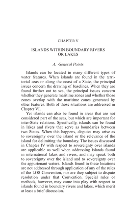 ISLANDS WITHIN BOUNDARY RIVERS OR LAKES A. General