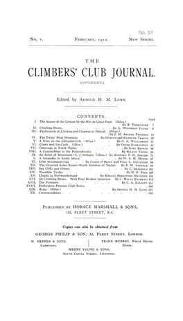 THE CLIMBERS' CLUB JOURNAL. No. 51
