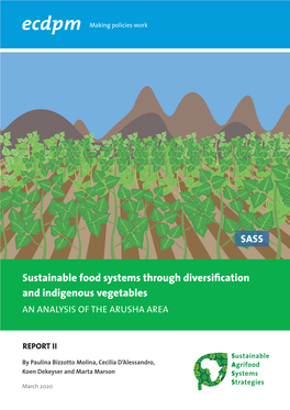 Sustainable Food Systems Through Diversification and Indigenous Vegetables an ANALYSIS of the ARUSHA AREA