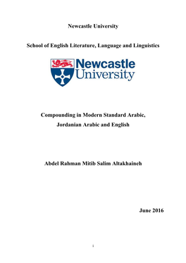 Newcastle University School of English Literature, Language And